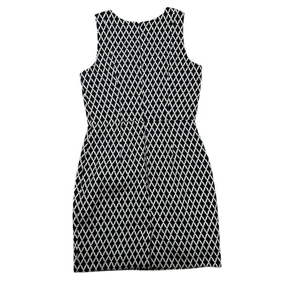 Banana Republic Pencil Dress Black Tan Ikat Sheath Sleeveless Career wear Size 2 - Picture 7 of 7